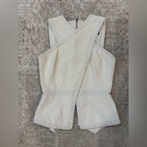 BCBGMaxAzria White Sleeveless Top